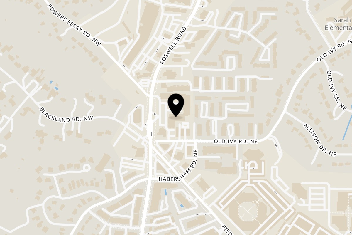 Map showing the location of Casa Bembé on 3655 Roswell Rd NE Unit 210 in Atlanta